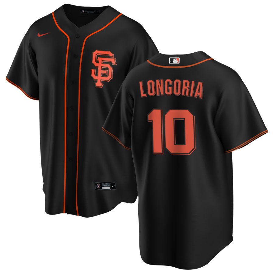 Nike Men #10 Evan Longoria San Francisco Giants Baseball Jerseys Sale-Black